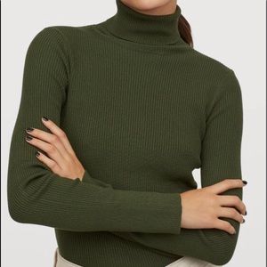 Green turtleneck